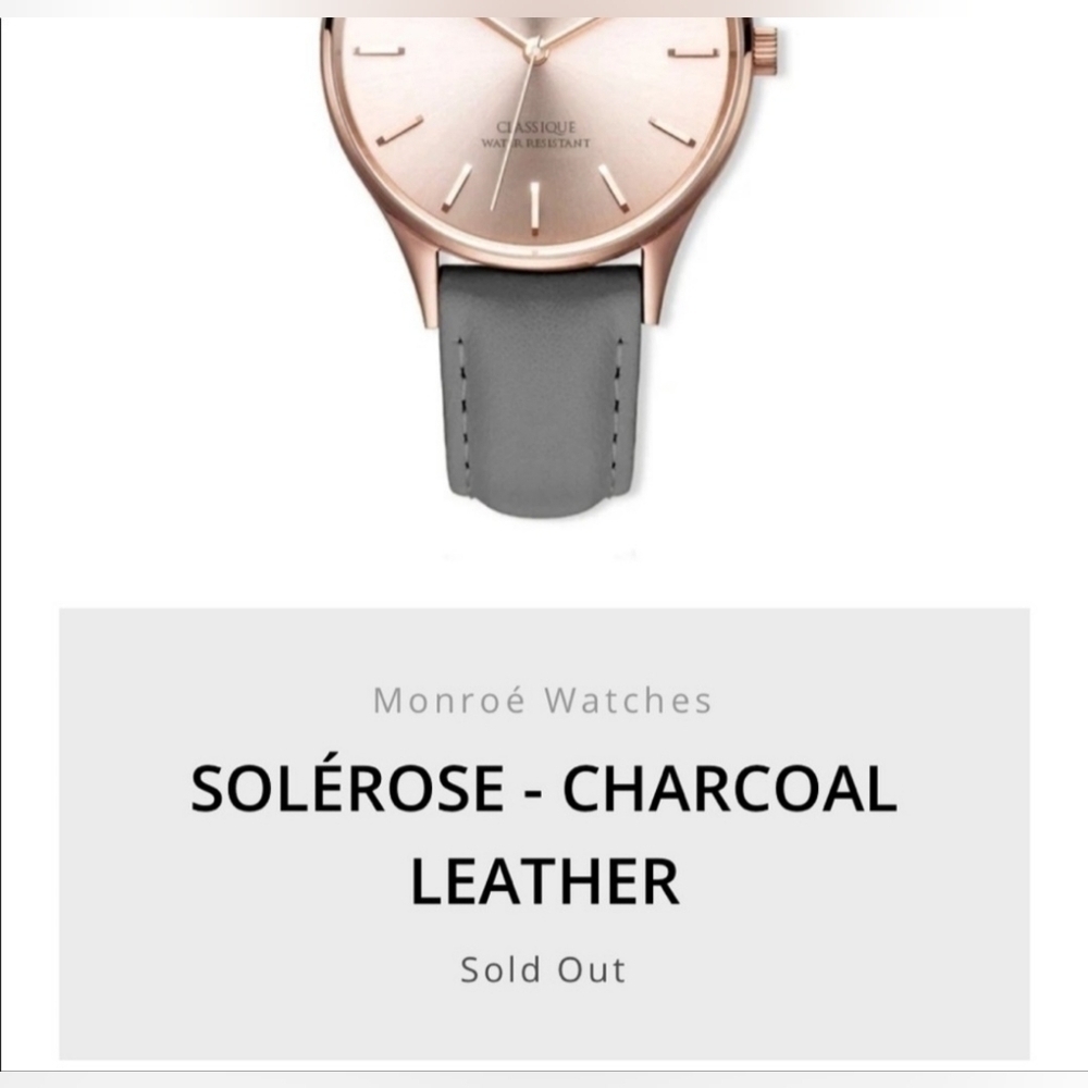 NWOT | Women's Monroe Watch | Rose Gold Face & Green Genuine Leather Watch - Picture 3 of 7